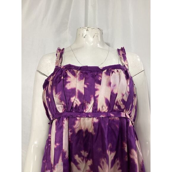 Ulla Johnson Penelope Printed Maxi Dress in Purple Silk - Picture 9 of 10